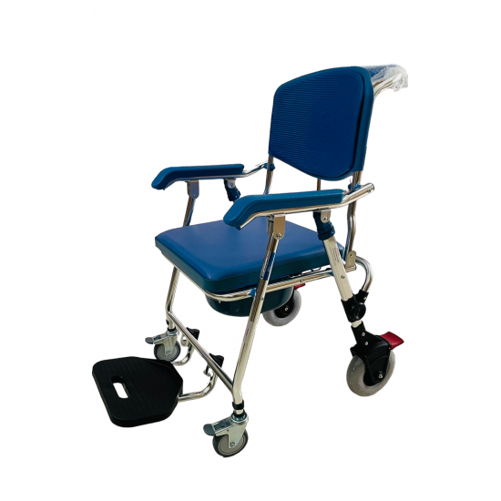 Lightweight Foldable Aluminium Shower Commode Chair